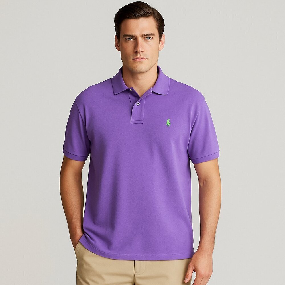 Polo Ralph Lauren polo shirt pony logo embroidery purple men's 2XB